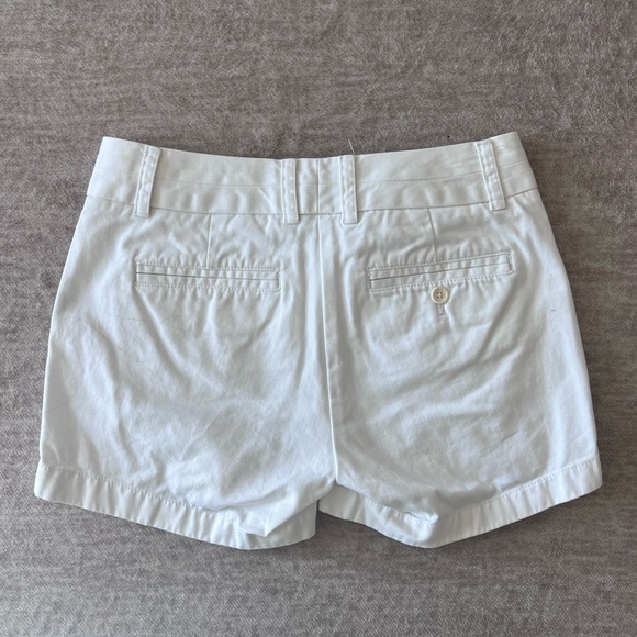 Y2K J. Crew Chino White Cotton Shorts SZ: 00 Classic Preppy Style 4” - Picture 3 of 12